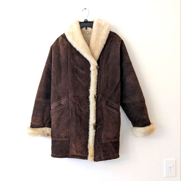 Penny Lane Brown leather vintage coat Marvin Richards